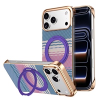 Coque magnétique rotative pour iPhone 18/17/16/15 Pro Max avec motif animal, en PC, toucher doux, protection semi-enveloppante