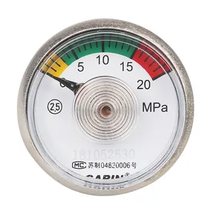 Medidor de pressão de oxigênio de alta pressão, cilindro de oxigênio de alta qualidade, bom preço, 20mpa, 35mm, medidor de pressão médica de oxigênio
