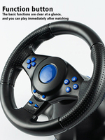 Volante de Carreras con Vibración para Simulación de Conducción USB, Control Remoto para PC/PS3/PS2, Joysticks para Xbox y Nintendo Switch