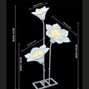 Popular nueva decoración romántica de boda Morning <span class=keywords><strong>Glory</strong></span> Flower <span class=keywords><strong>Path</strong></span> luces escena interior diseño principal hecho de plástico duradero - Product Image 6