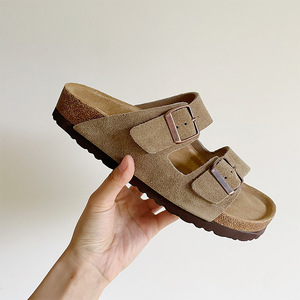 Venta al por mayor <span class=keywords><strong>de</strong></span> lujo personalizado doble <span class=keywords><strong>hebilla</strong></span> <span class=keywords><strong>de</strong></span> cuero genuino <span class=keywords><strong>de</strong></span> los hombres suelas <span class=keywords><strong>de</strong></span> corcho para <span class=keywords><strong>sandalias</strong></span> <span class=keywords><strong>de</strong></span> playa - Product Image 4