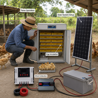 Incubateur d'œufs solaire commercial 1056 œufs, couveuse automatique pour distributeurs de volailles