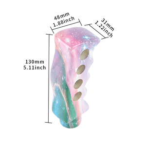 Pommeau de levier de vitesse en résine personnalisé poignée de couteau automatique universelle pour voiture pommeau de levier de vitesse Doodle fendu poignée de pistolet pommeau de levier de vitesse manuel - Product Image 3