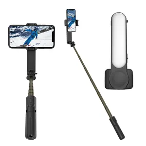 360 Smartphone חצובה Selfie מקל מיני מלא תאורה אלחוטי שלט רחוק טלפון סלולרי חדרגל למלא אור Selfie מקל
