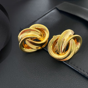 Nuevas Joyas y Accesorios de Estilo Oficina, Pendientes de Clip con Diseño Geométrico Circular y Espiral Calado, para Regalos de Fiesta para Mujeres - Product Image 3