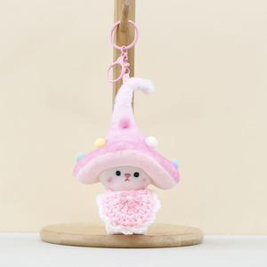 Porte-clés en peluche Pokémon mignon, jouet en peluche doux de dessin animé, poupée champignon, porte-clés pompon, <span class=keywords><strong>accessoire</strong></span> léger - Product Image 6