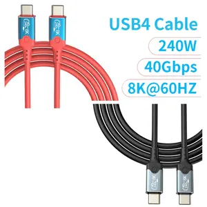 USB4 48 40Gbps yüksek hızlı iletim hattı 48V 5A 240W hızlı şarj video ve veri iletim fonksiyonu tip-c kablo