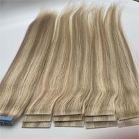 Extensions de cheveux naturels Remy russes européens bruts, alignés sur les cuticules, à bandes adhésives, pour la vente en gros, extensions de cheveux humains Balayage