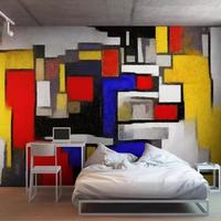 2025 nuevo arte abstracto pintura al óleo papel tapiz PVC Internet celebridad dormitorio TV pared tela Fondo pared Graffiti papel tapiz