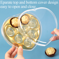 Boîte à chocolat en plastique de qualité alimentaire SUNSHIGN en forme de cœur, boîte à pâtisserie étoile avec couvercle, étui pour café, perles de cacao, collations, dragées