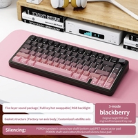 X85 Gaming Keyboard 82 Key RGB Tri-Mode Personalized Keypad Gasket Spring Wireless Gamer Keyboard PBT Keycap for Computer Laptop