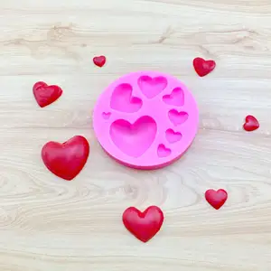 Liefde Hart Valentijnsdag Siliconen Fondant Schimmel Diy Bakken Cake Decoratie Chocolade Klei Epoxy Mold