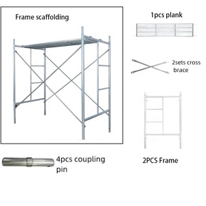 Chất lượng cao Q235 ống thép đi bộ qua khung giàn giáo dễ dàng lắp ráp một hệ thống giàn giáo khung - Product Image 5