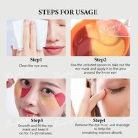 Patchs Hydrogel pour les Yeux au Collagène Doré 24K OEM ODM, Patchs Éclaircissants pour les Yeux au Collagène Double Couleur
