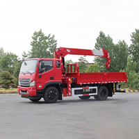 Camion-grue 4x2 à flèche hydraulique avec benne basculante pour le transport de matériaux de construction, idéal pour la location et la vente en gros directe usine