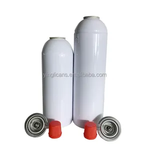 Proveedor de Guangzhou Personalizar lata de gas butano de aluminio vacía Lata de aerosol de aluminio con válvula de estufa de gas