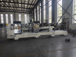 Machine de découpe à double tête 450 mm pour fenêtres et portes en aluminium, <span class=keywords><strong>PVC</strong></span> et UPVC, avec protections, prix usine - Product Image 5