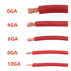Cavo di messa a terra di alimentazione 1/0 calibro 17FT con rame puro Ofc amplificatore Audio per Subwoofer per auto cavo di alimentazione della batteria - Product Image 5