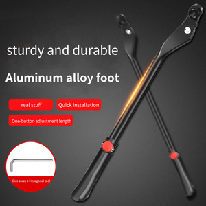 Totem <b>Bicycle</b> <b>Kickstand</b> 32-40Cm Aluminum Alloy Quick Release On Chain Stay Black Road Bike Accessories - Product Image 3