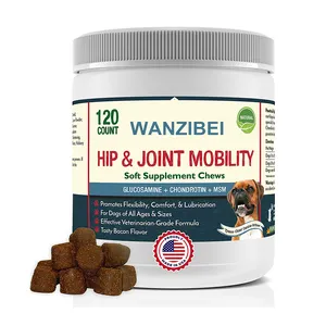 WANZIBEI OEM हिप और संयुक्त पूरक के साथ Glucosamine, Chondroitin और सामन तेल, गतिशीलता और Relieves संयुक्त दर्द को बढ़ावा देता