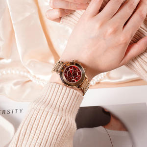 Reloj de Lujo para Mujer de Negocios con Tres Esferas, Correa de Acero, Resistente al Agua, Cuarzo, Estilo Elegante para Navidad - Product Image 4