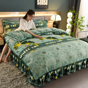 Nuevo Juego de Ropa de Cama de Lujo con Falda de Cama, Cubrecama y Funda de Edredón Bordada para el Hogar - Product Image 2