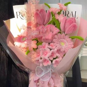 <span class=keywords><strong>Bouquet</strong></span> <span class=keywords><strong>de</strong></span> fleurs préservées en bâton torsadé fait main YZ, sac pour ensembles floraux doubles, applicable aux cadeaux romantiques pour petite amie - Product Image 3