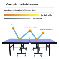Table de tennis de table pliable avec cadre en filet mobile Table d'entraînement intérieure/extérieure pour usage domestique Matériau MDF Type de sport