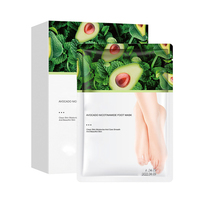Avocat niacinamide tendre et lisse masque pour les pieds hydratant éclaircissant teint adoucissant masque pour les pieds à la kératine