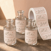 Autocollants personnalisés en rouleau, étiquettes pour flacons de parfum, cartes de remerciement, autocollants en papier colorés pour petites entreprises