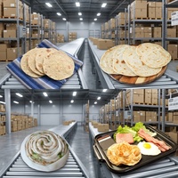 KEYFOOD Volledig Automatische Ui-Layered Paratha Lijn Film- en Persmachine Multi-Voltage Fruit- en Groentesnackmachine