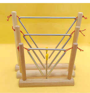 Instruments de percussion de haute qualité, cloche triangulaire multifonctionnelle de 8 pouces, jouet musical pour la maternelle, aides pédagogiques pour l'éducation précoce - Product Image 6