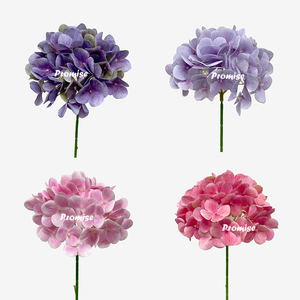 Promesse fournitures en gros haute qualité soie hortensia coloré fleur artificielle en vrac pour la fête de mariage décor à la maison - Product Image 2