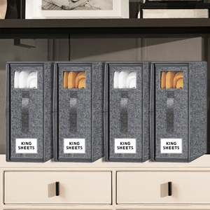 Thùng đựng đồ gấp gọn đa năng, dùng để cất giữ đồ dùng gia đình, vải ga, quần áo, gói 4 cái - Product Image 5