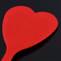 Spatule à gâteau en silicone ustensile en forme de coeur rouge Cuillère Spatules de cuisson et de pâtisserie Grattoir Pelle de cuisson antiadhésive Outils de cuisson