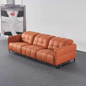 Leather Recliner Set-Modern Three Seat With Genuine Metal Frame & Extendable Features Recliner <b>Sofa</b>-KLBN2026022504 Recliner - Product Image 6