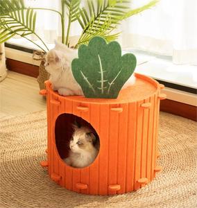 Mobilier pour animaux de compagnie PETDOM en forme de carotte, avec une grotte confortable en feutre pour animaux d'intérieur - Product Image 4