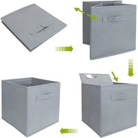 Boîtes de rangement en tissu imperméables pour armoire de chambre à coucher, style maison, cubes de rangement d'angle, bacs de rangement peu encombrants pour tiroirs
