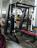 Rack de musculation commercial Smith Machine robuste pour entraînement de force, idéal pour la salle de sport et la maison