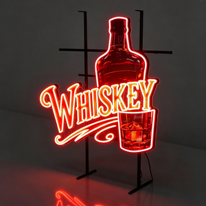 Custom Illuminated 3d Led Neon Wine logo Business <b>Indoor</b> <b>bar</b> Store Advertising Sign Metal Frame Led Neon Sign - Product Image 1