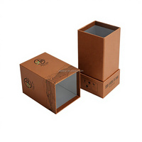 Caja Rígida Superior e Inferior de Materiales Reciclados, Embalaje de Papel Texturizado, Caja de Regalo Premium Personalizada para Té Chino y Botellas de Licor