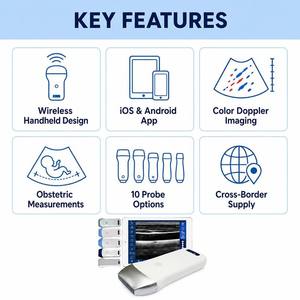 Échographe portable sans fil pour iOS <span class=keywords><strong>et</strong></span> Android, sonde d'échographie <span class=keywords><strong>Doppler</strong></span> couleur de poche pour l'échographie abdominale <span class=keywords><strong>et</strong></span> obstétricale - Product Image 2