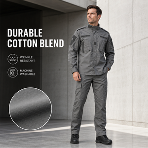 Ensemble d'uniformes de sécurité professionnels de couleur unie, noir, bleu marine, pour les environnements d'entraînement et de travail - Product Image 4