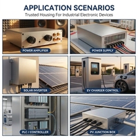 Kit complet de boîtier en aluminium brossé avec accessoires pour projets électroniques DIY, amplificateurs, alimentations et boîtiers de signalisation