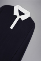 Pull en maille côtelée vintage de luxe personnalisé pour homme, en mélange de laine respirant et anti-boulochage, idéal pour l'été, style sportswear marine