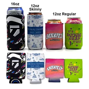 Promotional 12oz Insulated Stubby Cooler Neoprene Stubby Holder Coozies Sublimation Can Cooler with Custom Logo