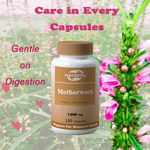 Vente chaude OEM - Personnalisable - Capsules d'agripaume - 1 200 mg de compléments naturels pour la ménopause pour femmes - Vegan, non OGM - Product Image 3