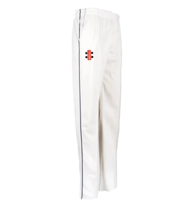 Taille élastiquée pour hommes 100% polyester avec cordon de serrage coupe conique classique ourlet inachevé deux poches look classique pantalon de cricket - Product Image 1