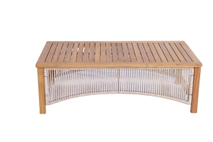 Ensemble de canapés modulaires en corde d'oléfine carrée moderne européenne, coussins blancs en teck, convertible, écologique, utilisation en villa, hôtel, appartement - Product Image 2