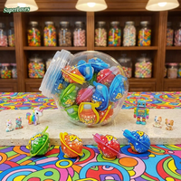 Bonbons mous fourrés aux fruits, en forme de bloc, multicolores, au goût sucré, en boîte, fabriqués en usine, assurant une production sûre et hygiénique